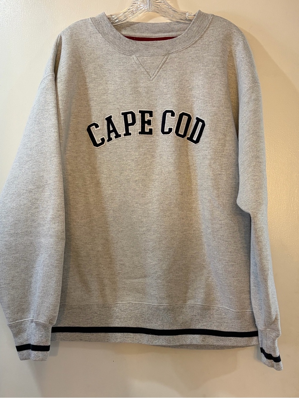 Cape Cod Grey Crewneck Sweatshirt Cuffys of Cape Cod Women Sz XL